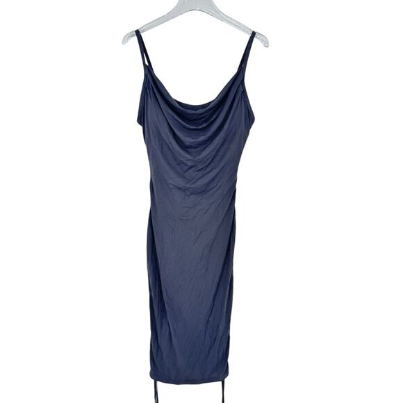 Popilush Dress New Medium Black Shapewear Ruched Modal Bodycon Mini Slip Dress - Picture 2 of 8